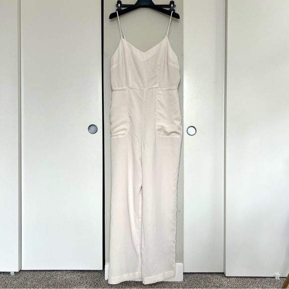 Maeve by Anthropologie Magdalena Jumpsuit – Modern Bridal Chic - White - Sz 12T - Picture 5 of 15